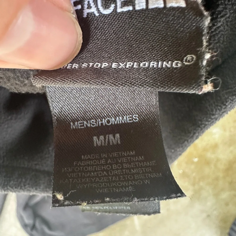 The North Face Fleece Pullover Mens Medium Black Quarter Zip TKA 100